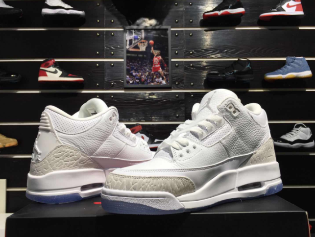 2018 Air Jordan 3 Pure White Shoes - Click Image to Close